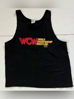 Vintage 90s Wcw Tank Top World Championship Wrestling Shirt Wwf Wwe Hulk Hogan